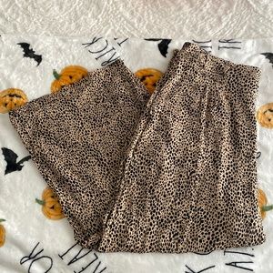 Cheetah Print Wide Leg Pants